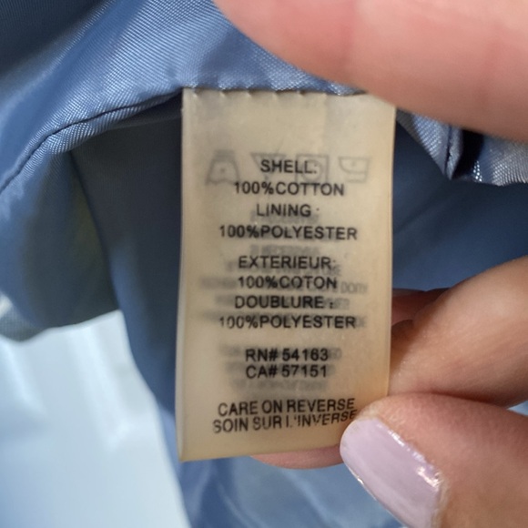 Open front cotton boyfriend blazer - Picture 5 of 6